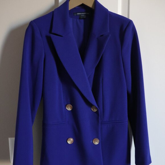 French Connection Womens Whisper Collared Mini Double-Breasted Blazer - Picture 1 of 13